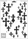 Schablone-Stencil A4 069-1461 Fläche mit Kreuzen